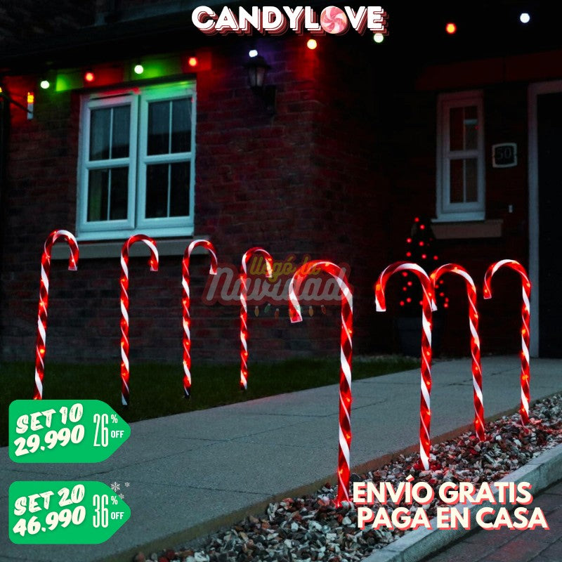 Set de 5 Bastones Navideños Solares (65cm)