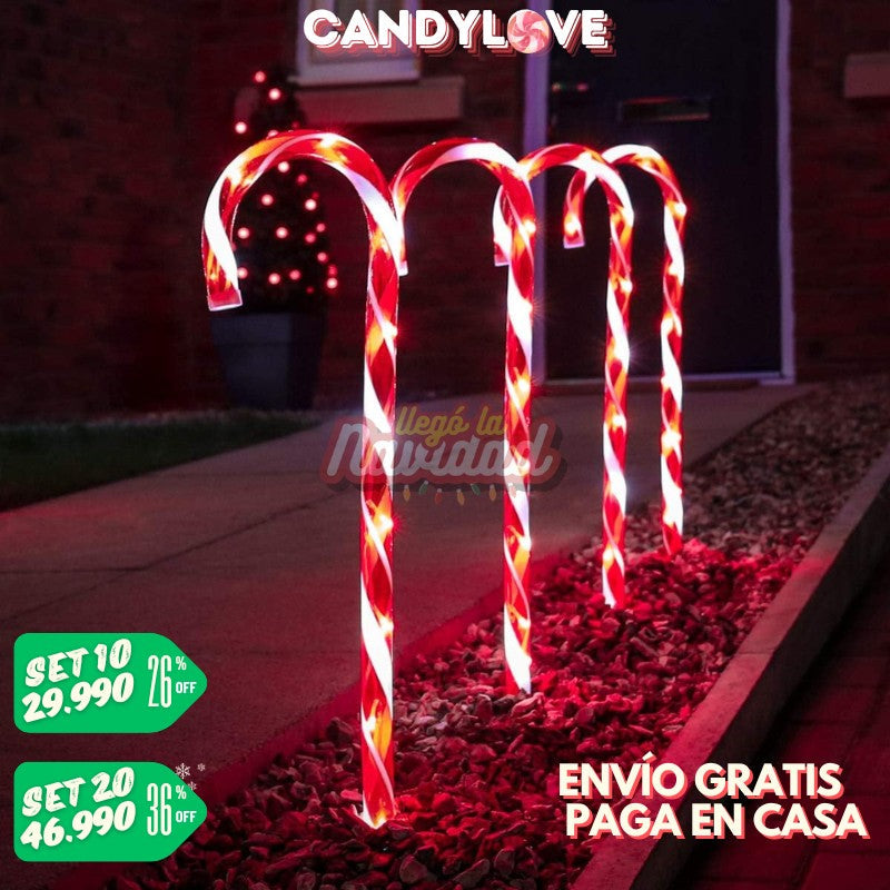 Set de 5 Bastones Navideños Solares (65cm)