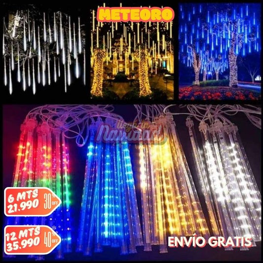 Set de 2 Cajas de Cortina Led Meteoro Navideñas (6 metros)