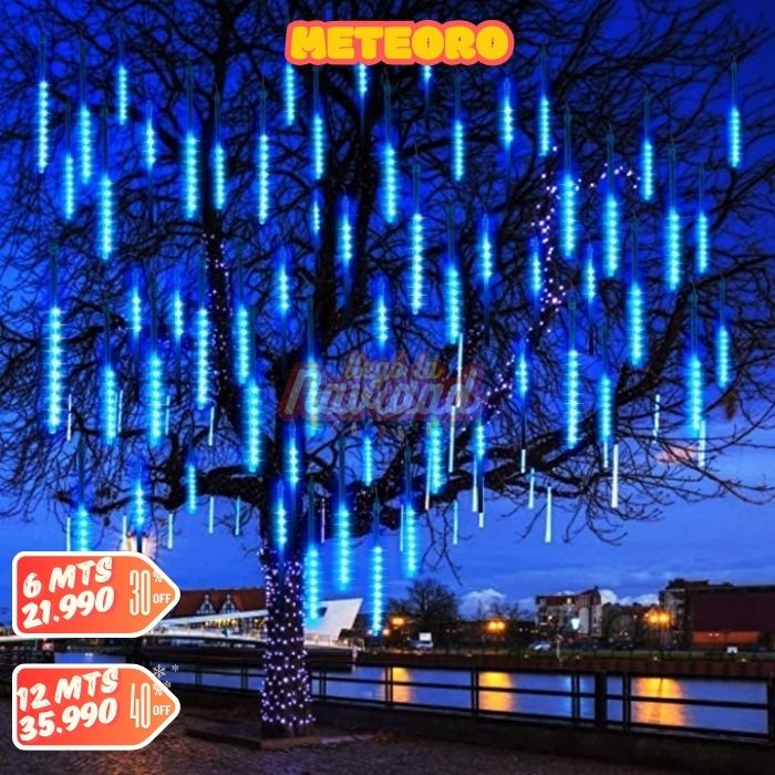 Set de 2 Cajas de Cortina Led Meteoro Navideñas (6 metros)