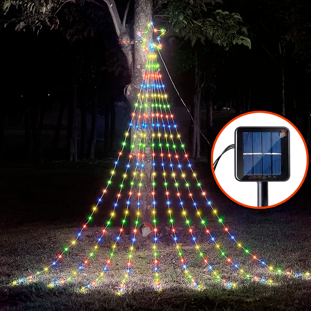 Arbol Cascada Solar 2.5 metros